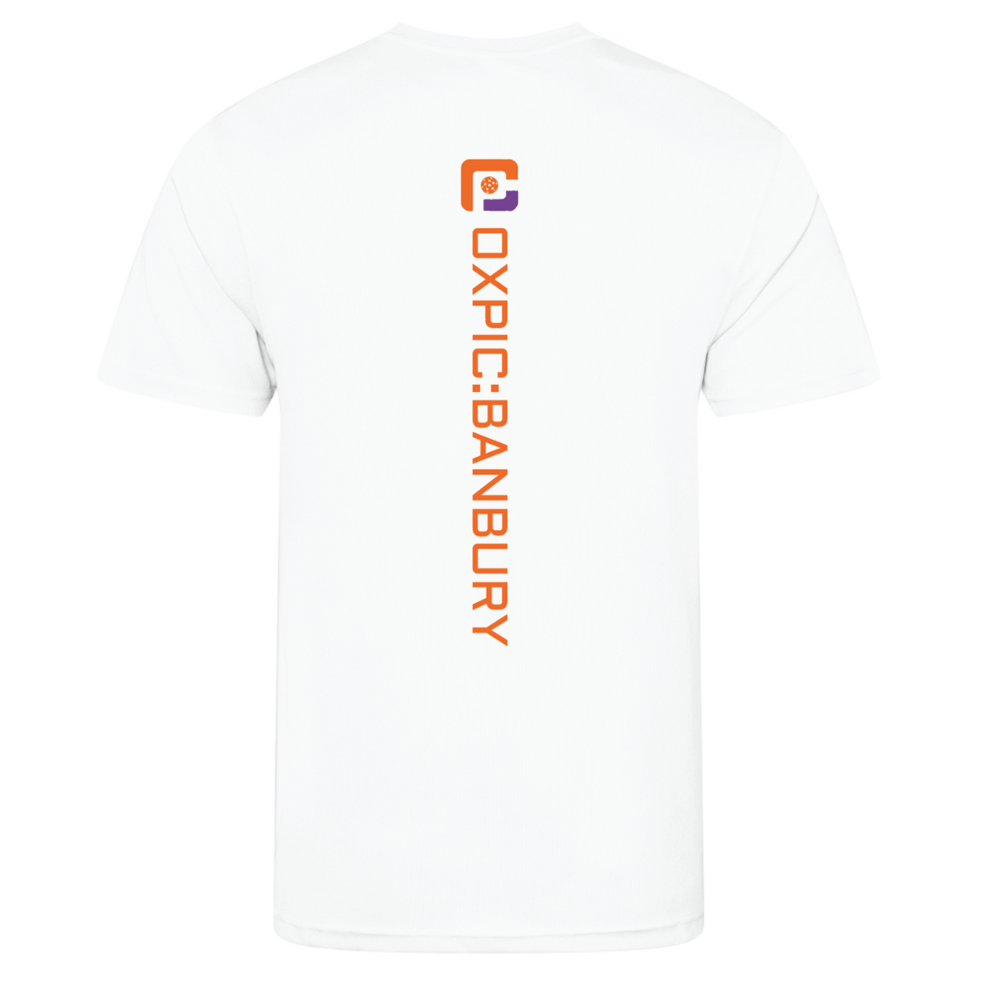 Oxfordshire Pickleball Technical T-Shirt Orange Logo
