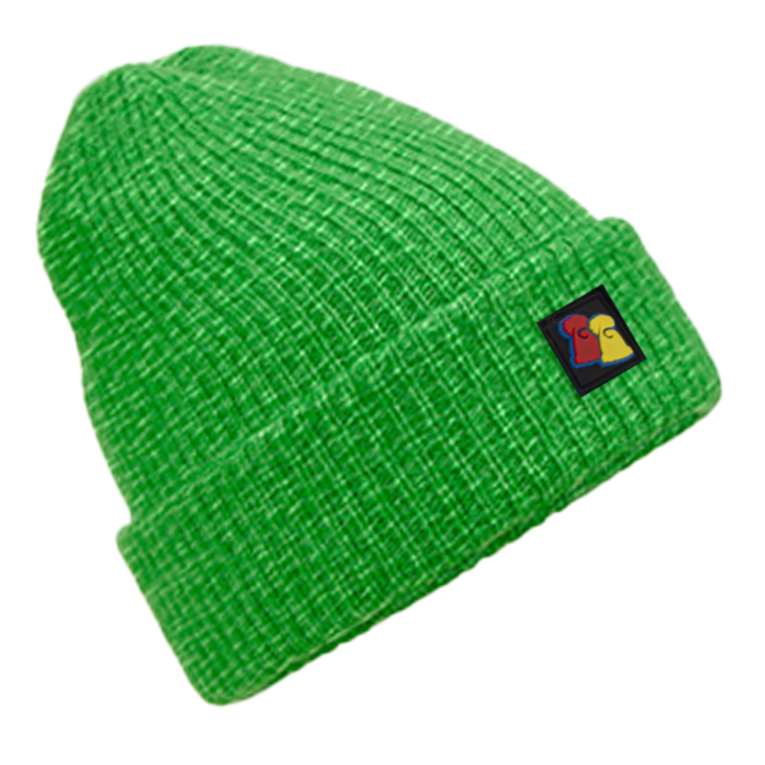 Bright Green Chunky Beanie