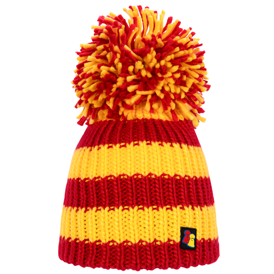 Hatalunya Red Bobble Hat Big Bobble Hats – Big Bobble Hats Ltd