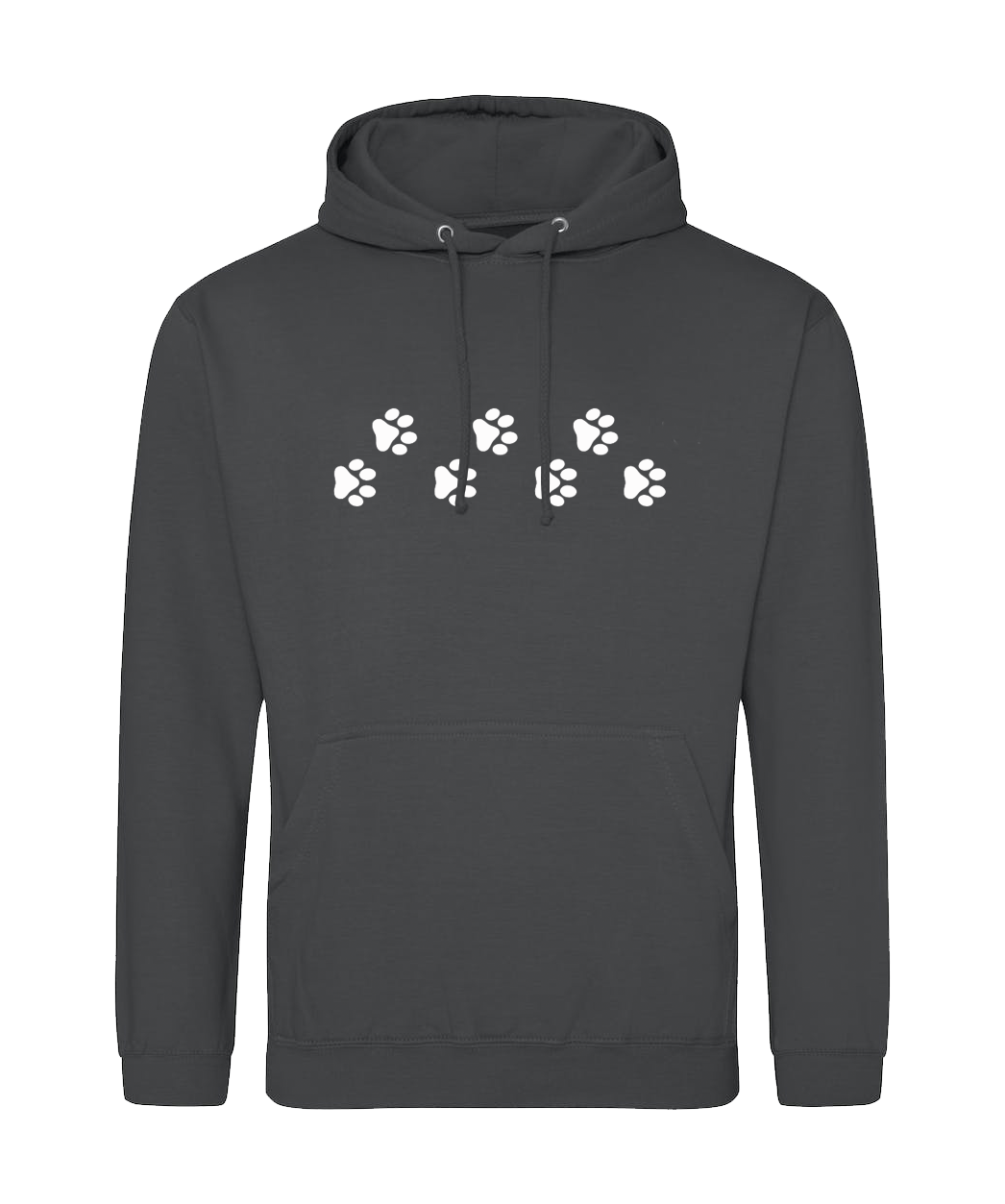 Medium Storm Grey Paw Prints Hoodie