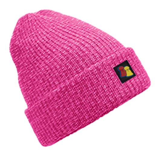 Bright Pink Chunky Beanie