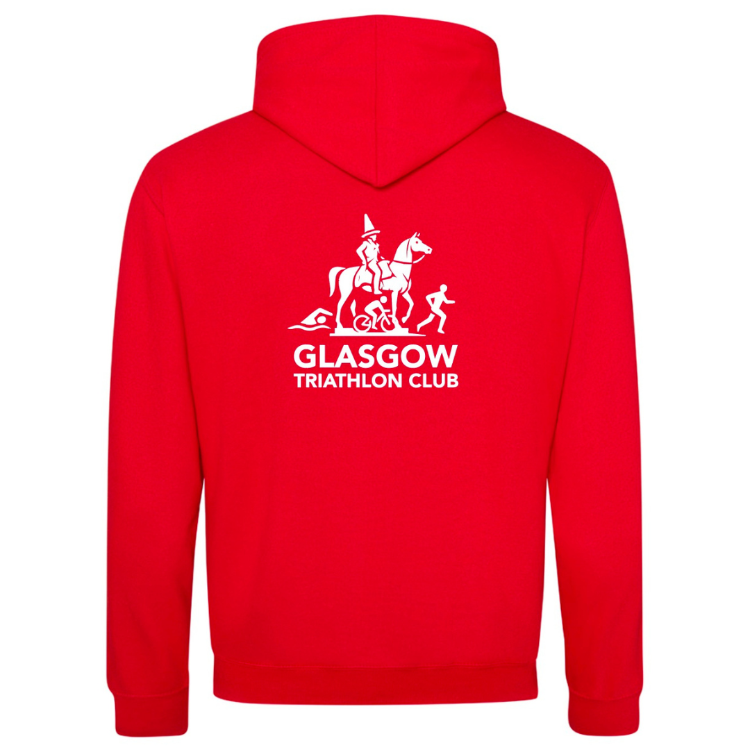Glasgow Triathlon Club Red and White Hoodie