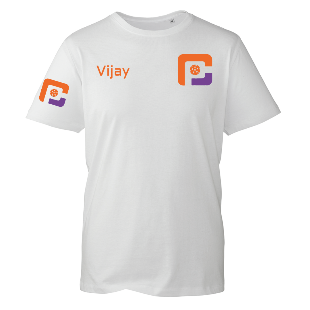 Oxfordshire Pickleball Casual T-Shirt Orange Logo