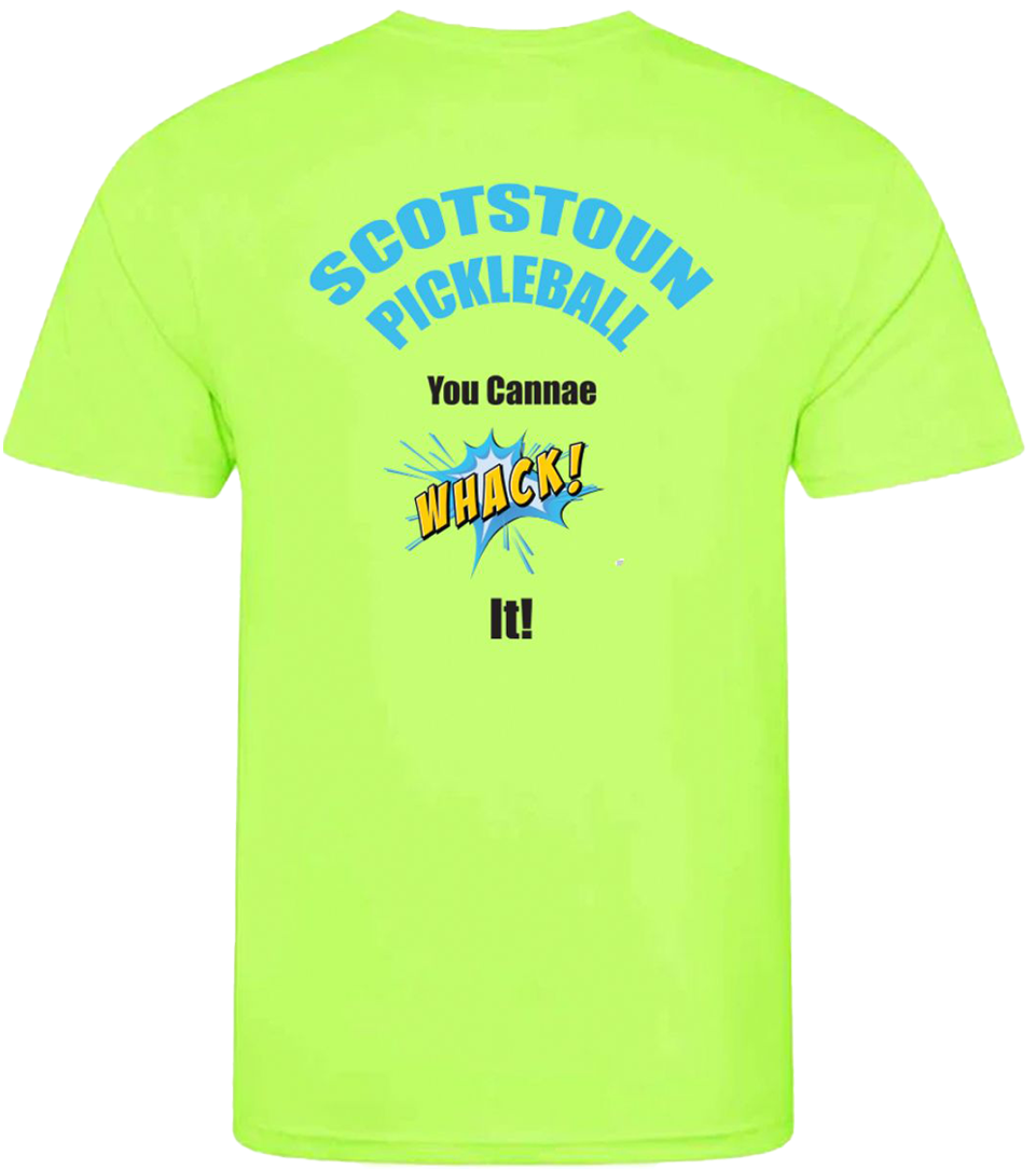 Scotstoun Pickleball Ladies Bright Green T-Shirt