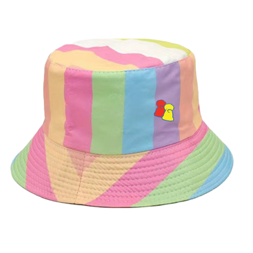 Adult Pastel Stripey Bucket Hat
