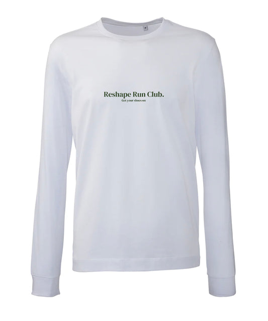 Reshape Run Club Long Sleeve White T-Shirt