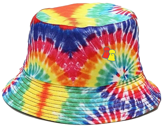 Adult Multi Coloured Tie Dye Bucket Hat