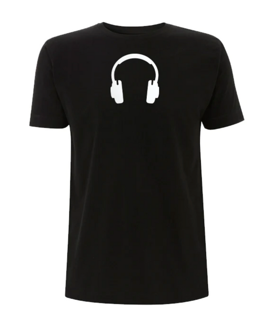 Extra Large Black Headphones T-Shirt