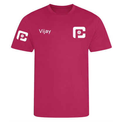 Oxfordshire Pickleball Technical T-Shirt White Logo