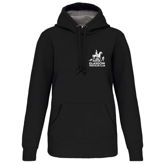 Glasgow Triathlon Club Black Heavyweight Contrast Hoodie