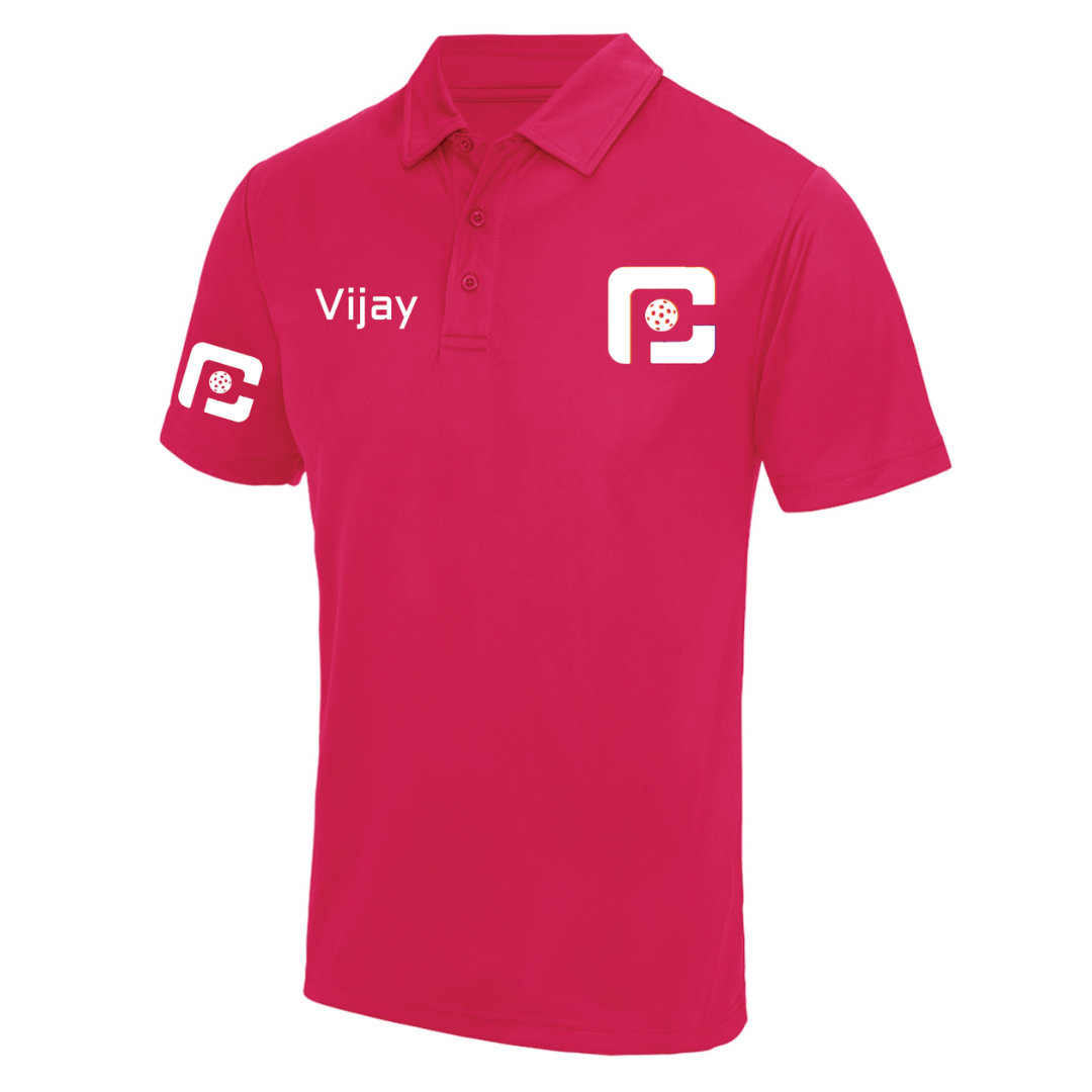Oxfordshire Pickleball Technical Polo White Logo