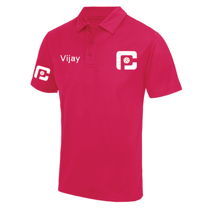 Oxfordshire Pickleball Technical Polo White Logo