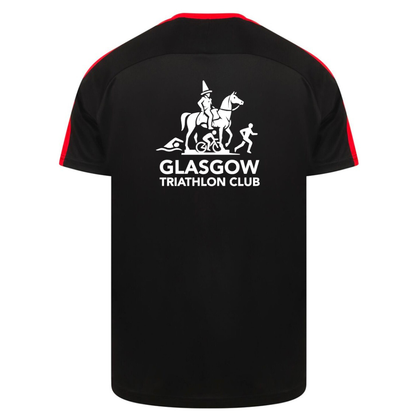Glasgow Triathlon Club Black and Red Team T-Shirt