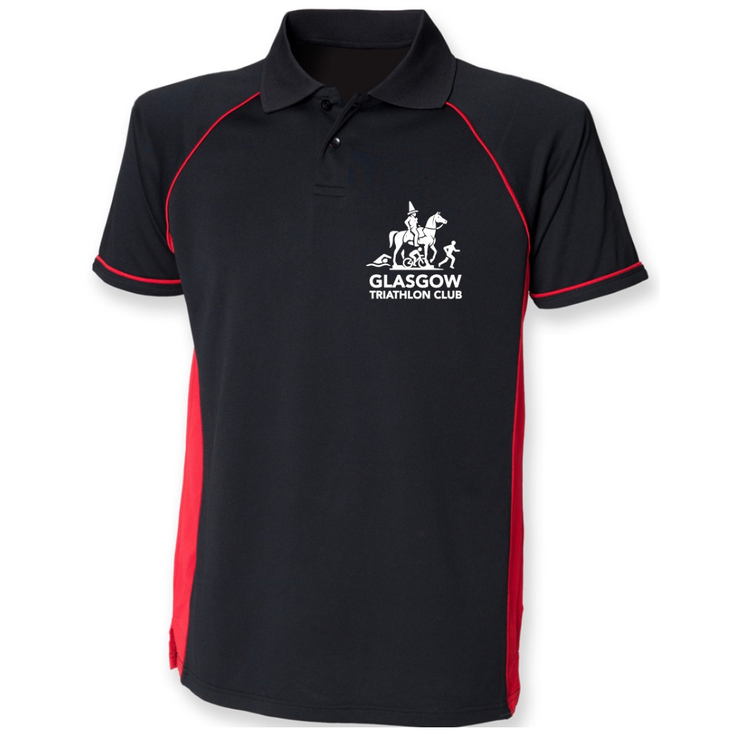 Glasgow Triathlon Club Black Performance Polo