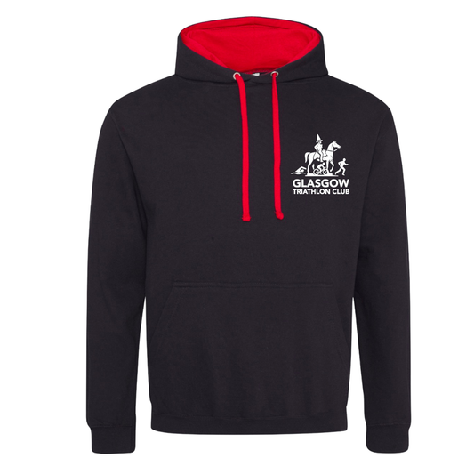 Glasgow Triathlon Club Black and Red Hoodie