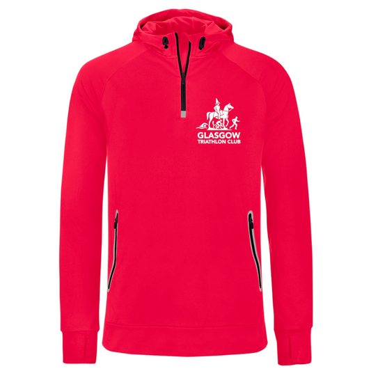 Glasgow Triathlon Club Zip Neck Hooded Sweatshirt