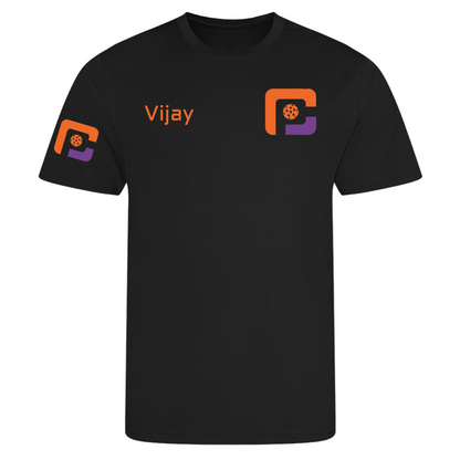Oxfordshire Pickleball Technical T-Shirt Orange Logo