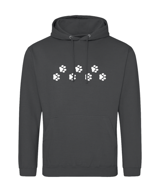 Medium Storm Grey Paw Prints Hoodie