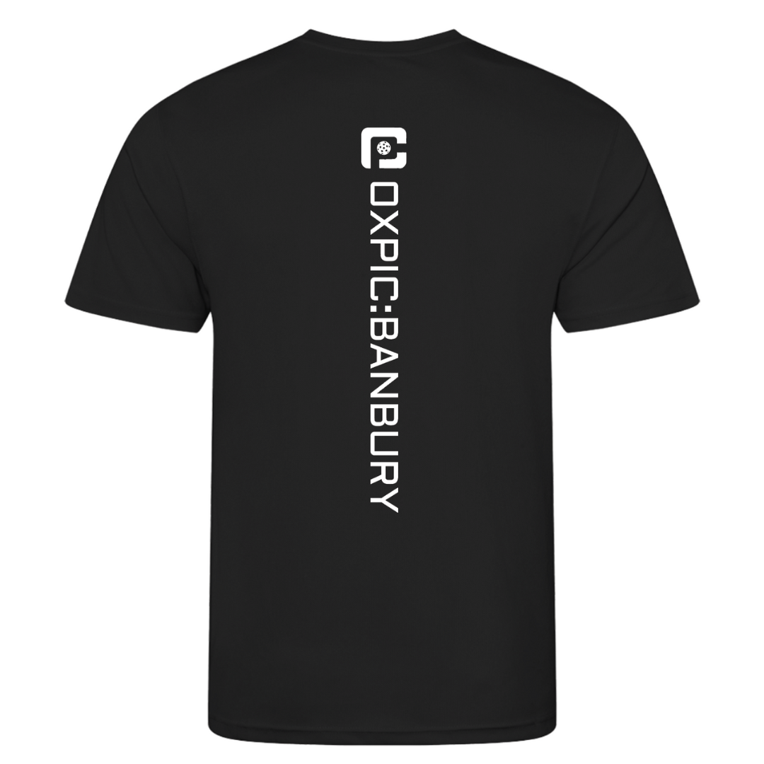 Oxfordshire Pickleball Technical T-Shirt White Logo
