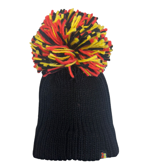 Black Big Bobble Hat