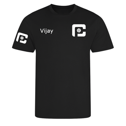 Oxfordshire Pickleball Technical T-Shirt White Logo