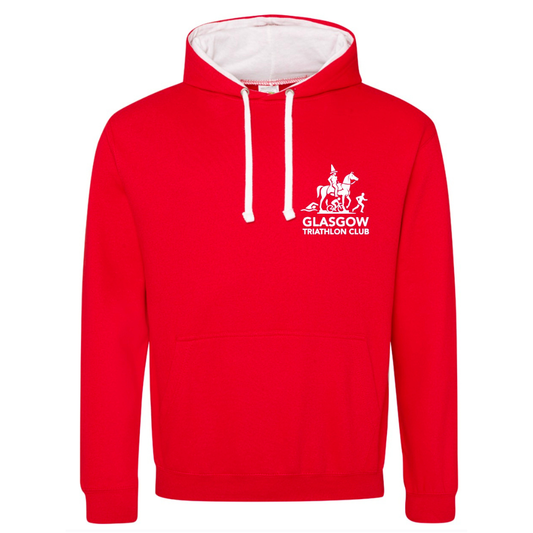 Glasgow Triathlon Club Red and White Hoodie