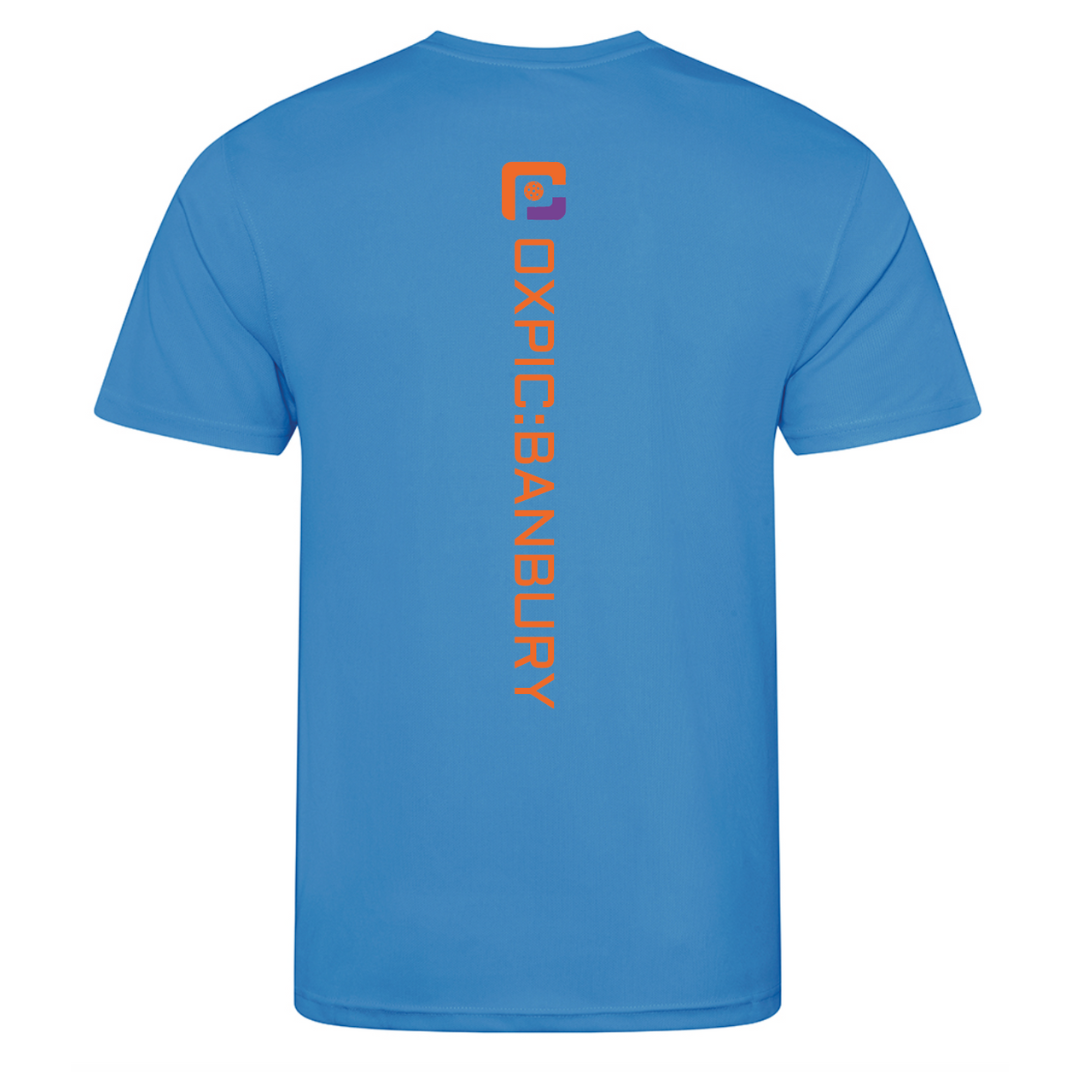 Oxfordshire Pickleball Technical T-Shirt Orange Logo