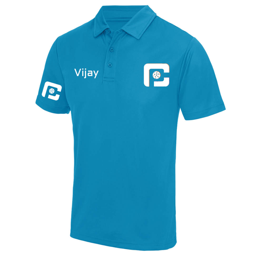 Oxfordshire Pickleball Technical Polo White Logo