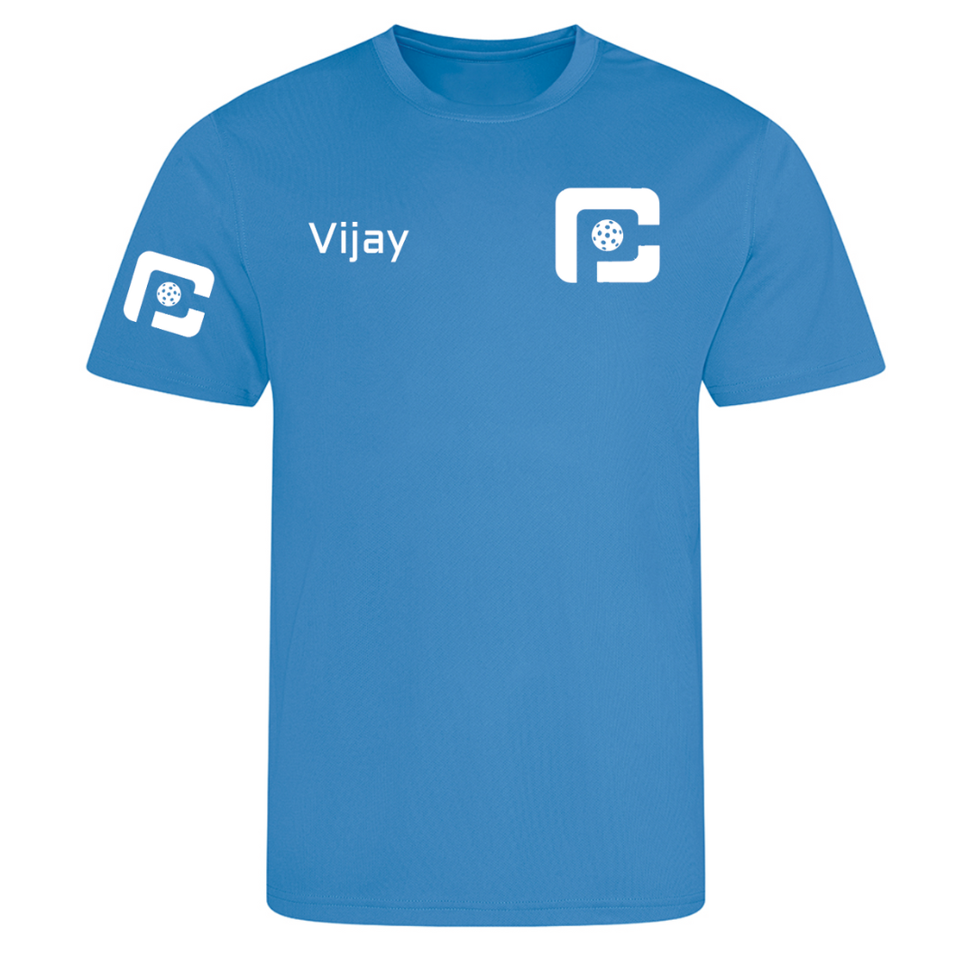 Oxfordshire Pickleball Technical T-Shirt White Logo
