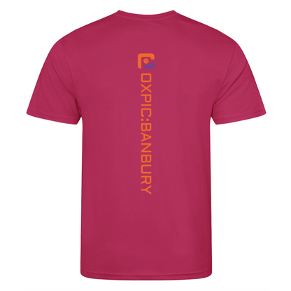 Oxfordshire Pickleball Technical T-Shirt Orange Logo