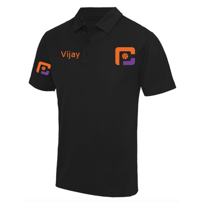 Oxfordshire Pickleball Technical Polo Orange Logo