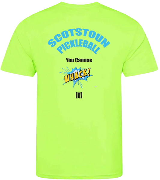 Scotstoun Pickleball Mens Bright Green T-Shirt