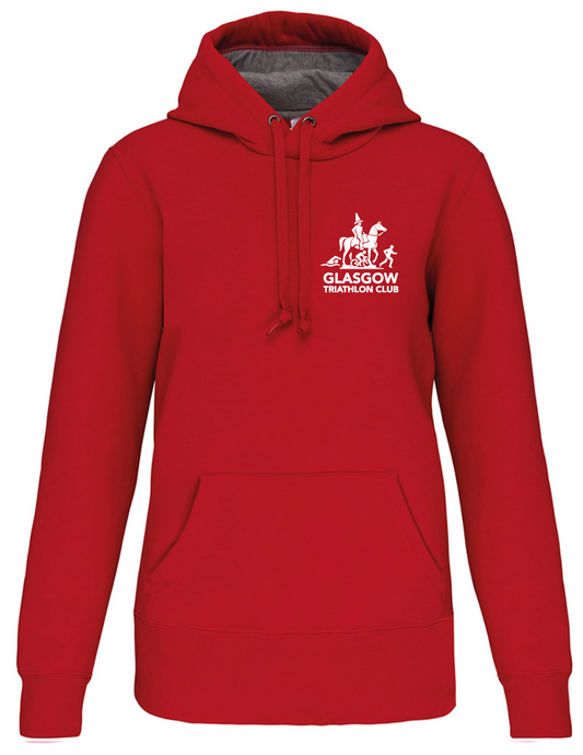 Glasgow Triathlon Club Red Heavyweight Contrast Hoodie