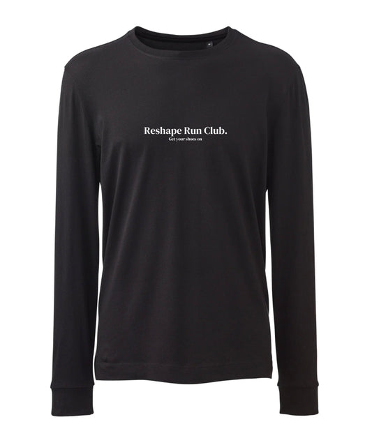 Reshape Run Club Long Sleeve Black T-Shirt