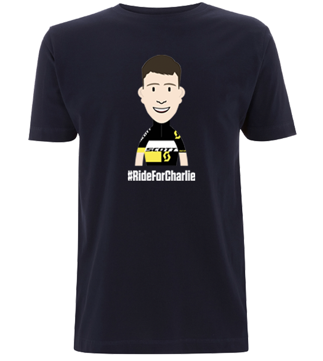 Let's Ride Charlie Ride For Charlie Navy T-Shirt – Big Bobble Hats Ltd