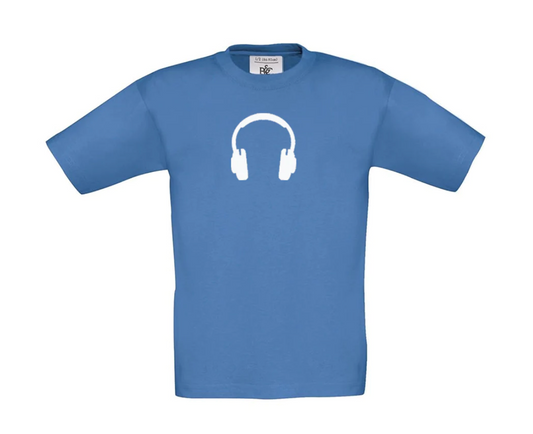 Kids 9-11 Azure Headphones T-Shirt