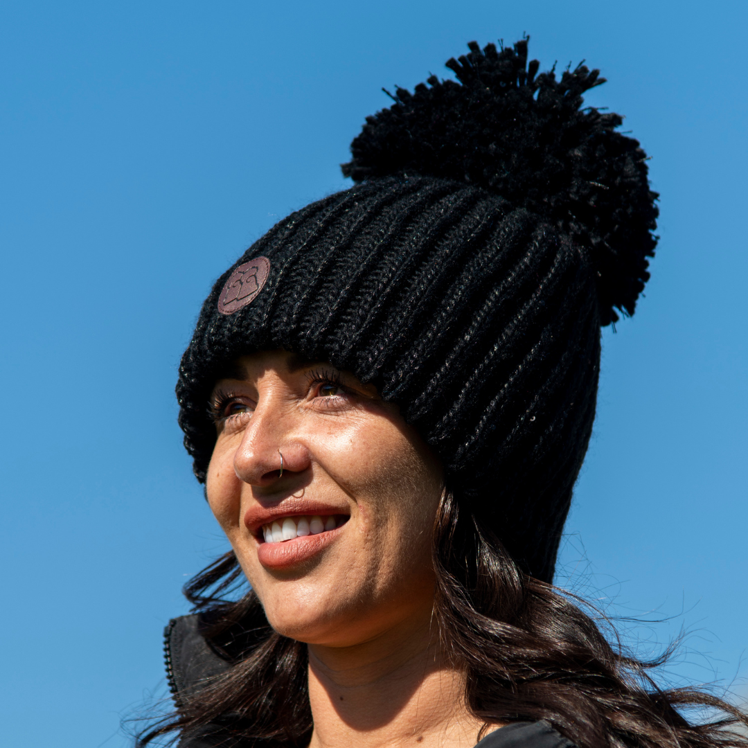 Beanie Hats Sparkly Winter Hat Nighttime Sparkle Luxury Bobble