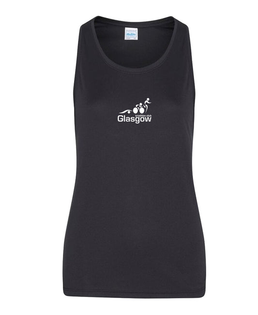 Glasgow Triathlon Club Ladies Technical Black Running Vest