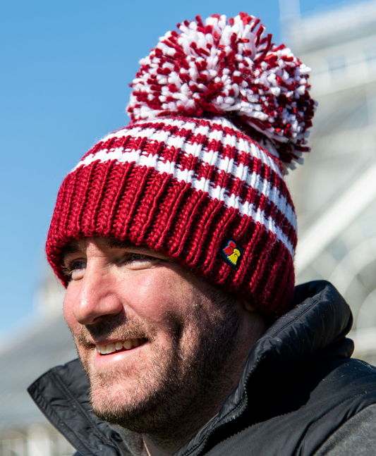 Red and 2024 black bobble hat