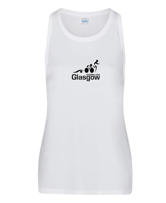 Glasgow Triathlon Club Ladies Technical White Running Vest